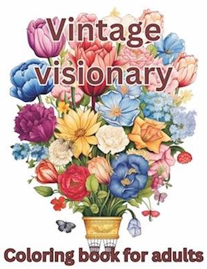 Vintage visionary coloring book for adults