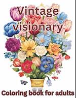 Vintage visionary coloring book for adults