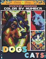 Mystery Mosaics Color By Number Dogs and Cats