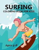 surfing Coloring Book For Kids Ages 4-8