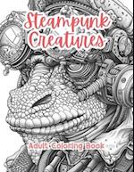 Steampunk Creatures Adult Coloring Book Grayscale Images By TaylorStonelyArt