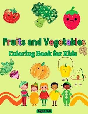 Fruits and Vegetables Coloring Book