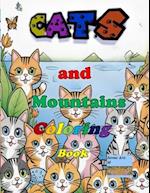 Cats and Mountains Coloring Book