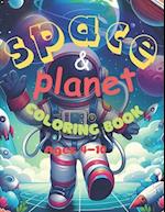 Space and planet coloring book