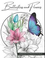 Butterflies and Flowers, a Botanical Coloring Book Activity for Teens, Adults, and Seniors