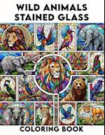 Wild Animals Stained Glass coloring book