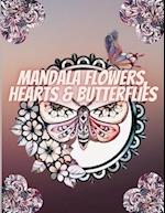 Mandala Flowers, Hearts & Butterflies