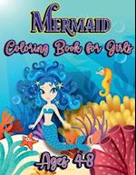 Mermaid Coloring Book for Girls Ages 4-8