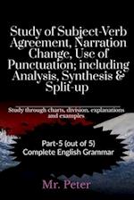 Study of Subject-Verb Agreement, Narration Change, Use of Punctuation; including Analysis, Synthesis & Split-up 