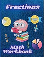 Fractions Math Workbook Grades 4-7