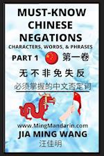 Must-know Mandarin Chinese Negations (Part 1) -Learn Chinese Characters, Words, & Phrases, English, Pinyin, Simplified Characters 