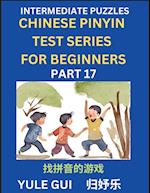 Intermediate Chinese Pinyin Test Series (Part 17) - Test Your Simplified Mandarin Chinese Character Reading Skills with Simple Puzzles, HSK All Levels, Beginners to Advanced Students of Mandarin Chinese