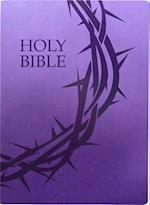Kjver Holy Bible, Crown of Thorns Design, Large Print, Royal Purple Ultrasoft