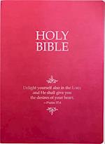 KJV Holy Bible, Delight Yourself Inthe Lord Life Verse Edition, Large Print, Berry Ultrasoft