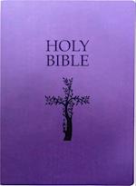 KJV Holy Bible, Cross Design, Large Print, Royal Purple Ultrasoft