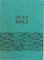 KJV Holy Bible, Wave Design, Large Print, Coastal Blue Ultrasoft