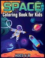 Space Coloring Book for Kids Ages 4-8