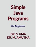 Simple Java Programs 