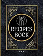 Blank Recipe Book to Write in Your Own Recipes for Men