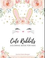 Cute rabbits coloring book for kids