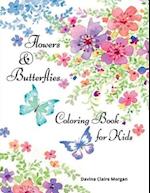 Flowers & Butterflies Coloring Book for Kids