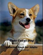 Cute Corgi Dog Coloring Book for Adults