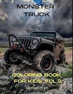 Monster Truck Coloring Book for Kids vol.2