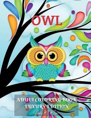 Owl Adult Coloring Book Luxury Edition