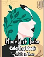 Minimalist Boho Coloring Book For Adults & Teens