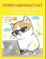 Funny Abstract Cat Adult Coloring Book Luxury Edition