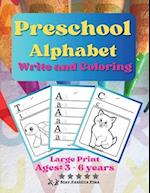 Preschool Alphabet Write and Coloring