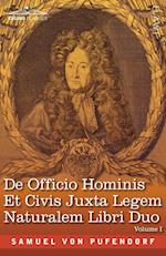 De Officio Hominis Et Civis Juxta Legem Naturalem Libri Duo, Volume I