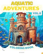 Aquatic Adventures VOL. II COLORING BOOK: Ocean Wonders: A Dive into 50 Imaginative Underwater Realms for Young Artists 