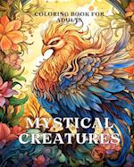 Mystical Creatures Coloring Book for Adults: An Adult Coloring Book with Fantasy Creatures like Dragon, Phoenix 