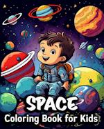 Space Coloring Book for Kids: 50 Cute Images to Color and Relax 