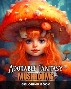 Adorable Fantasy Mushrooms Coloring Book: Magical Mushrooms Coloring Pages for Adults, Teens, and Kids