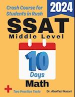 SSAT Middle Level Math Test Prep in 10 Days