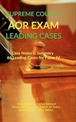 Supreme Court's AOR Exam- Leading Cases