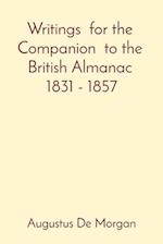 Writings for the Companion to the British Almanac 1831 - 1857 