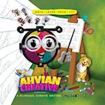 Ahvian The Creative: a Bilingual Cursive Writing Activity Book (Write, Learn, Draw & Cut) 