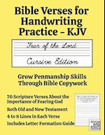 Bible Verses for Handwriting Practice - KJV