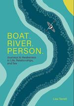 Boat. River. Person.